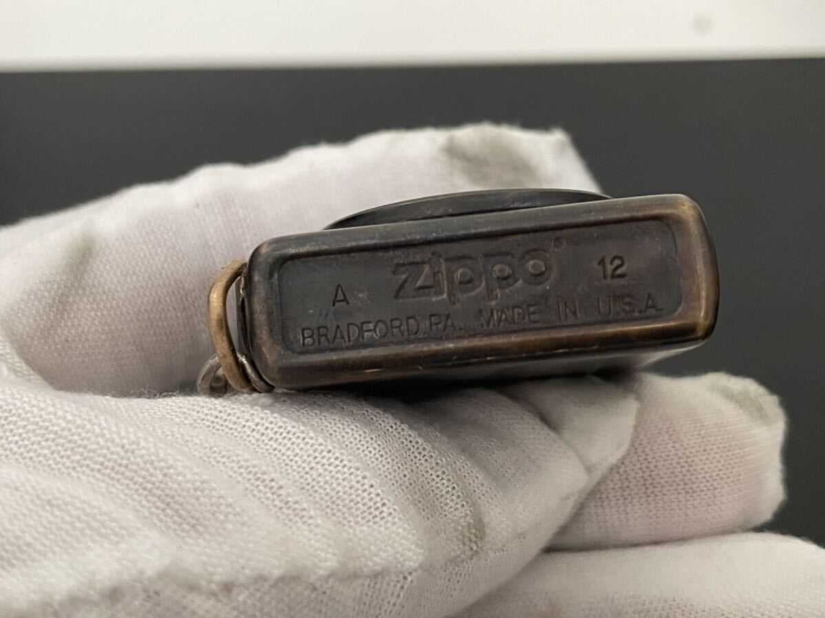 1円 ZIPPO インディアン ライター ジッポ Zippoオイルライター真鍮製 中古品 喫煙グッズ ジッポー 火花確認済R67459の画像6