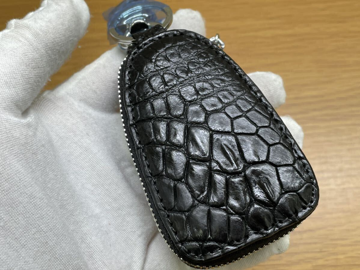 1 jpy 2 point set crocodile key case genuine article wani leather key inserting . leather hook smart key case 0018 black key holder 