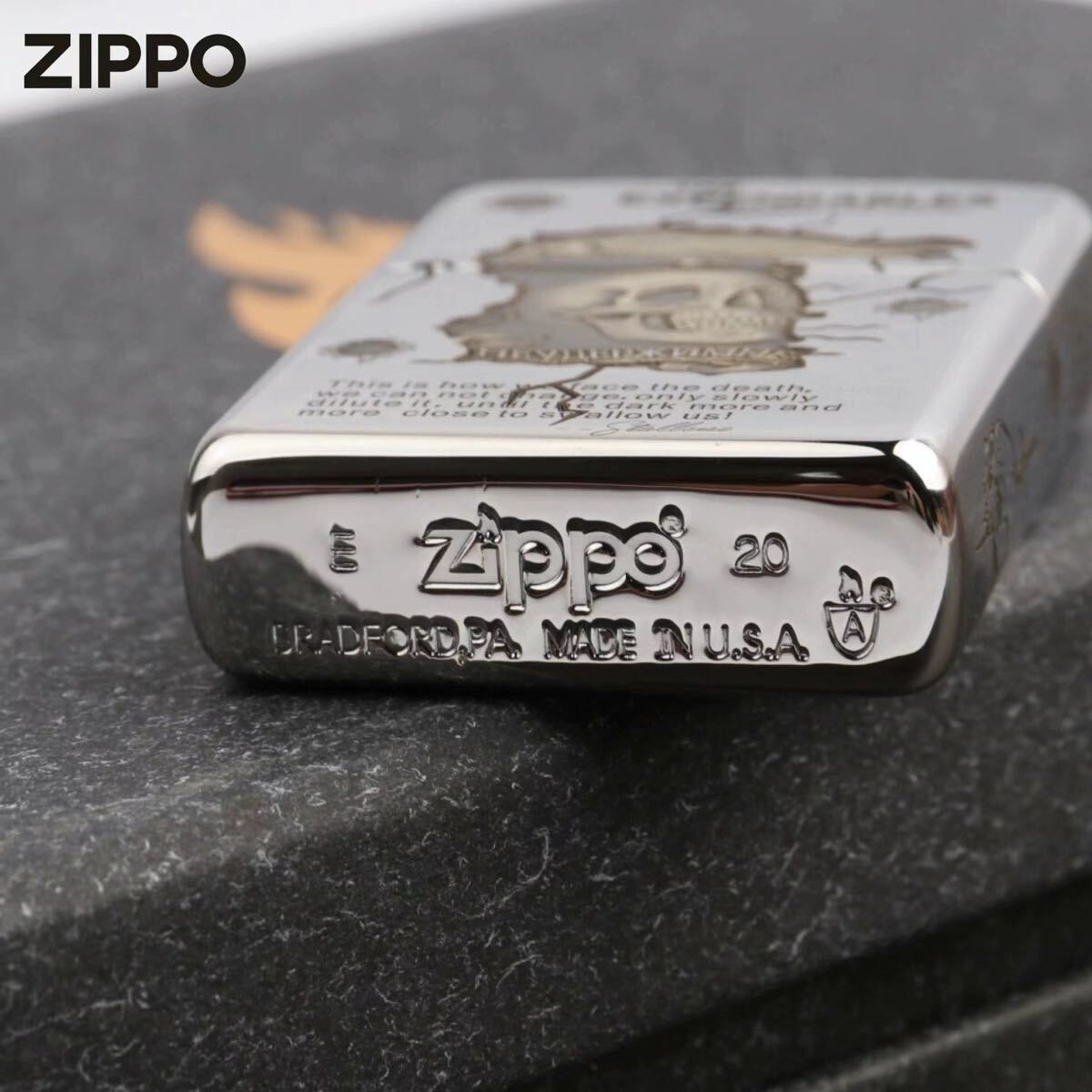 1円 新品 The Expendables ライター ZIPPO 6面加工 新品 エクスペンダブルズ ジッポー オイルライター 真鍮製 未使用 シルバー_画像4