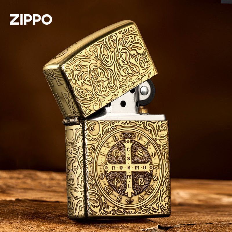 1円 未使用 コンスタンティン ライター ZIPPO 喫煙グッズ ジッポー 6面刻印 オイルライター 真鍮製 新品 ゴールド_画像2