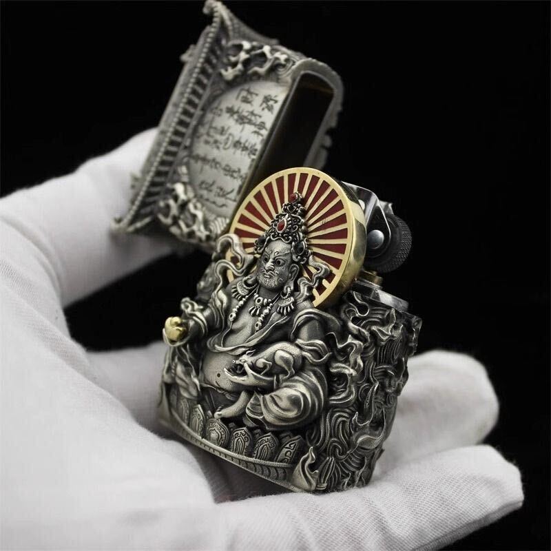 1円 未使用 不動明王 ライター ZIPPO 喫煙グッズ ジッポー 6面刻印 オイルライター 真鍮製 新品 _画像5