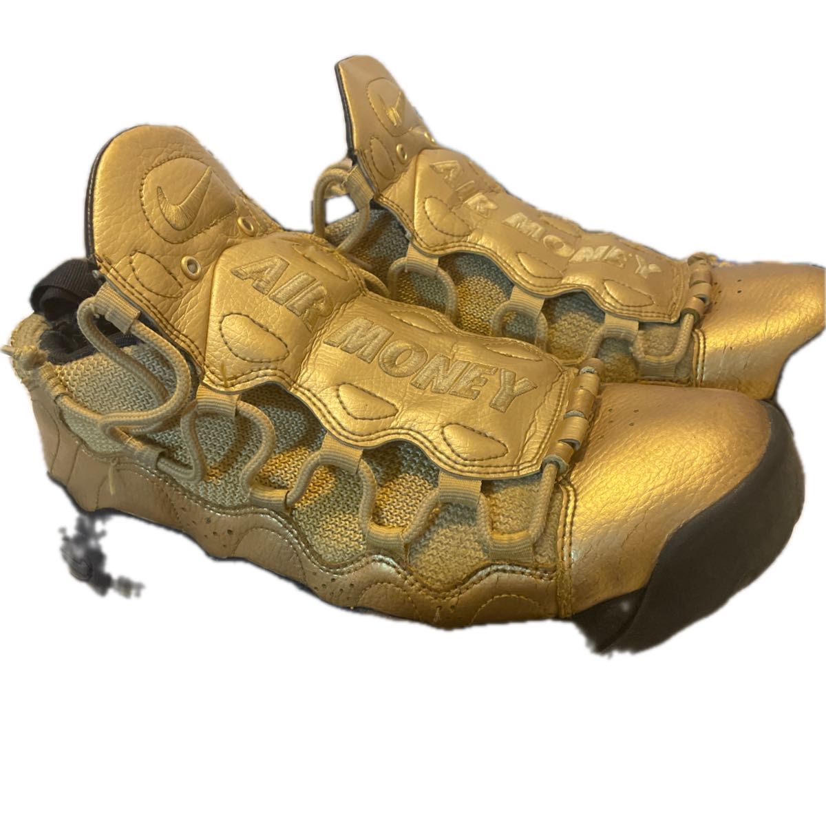 エア モアマネー AIR MORE MONEY metallic gold/metallic gold スニーカー メタリック 