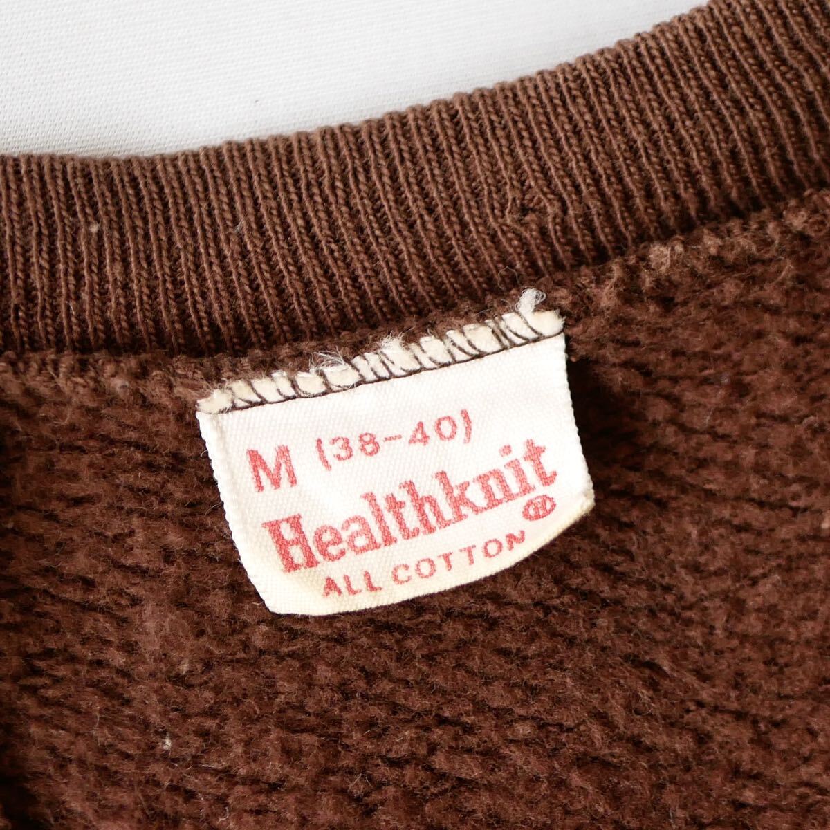 60s 70s vintage healthknit 半袖スウェット　こげ茶　ブラウン　ヴィンテージ ビンテージ スウェット スエットVintage ヘルスニット_画像2