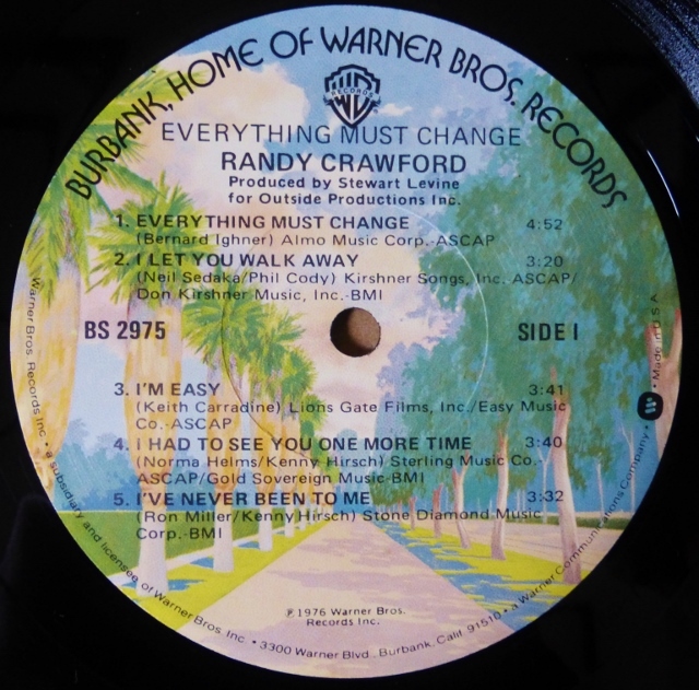 RANDY CRAWFORD「EVERYTHING MUST CHANGE」米ORIG [WARNER BROS.] シュリンク美品_画像5