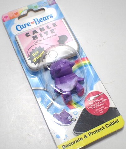 新品　送料無料 CABLE BITE ケーブルバイト Care Bears チアベア パープル 断線防止 ライトニングケーブル iPhone　 Care Bears02