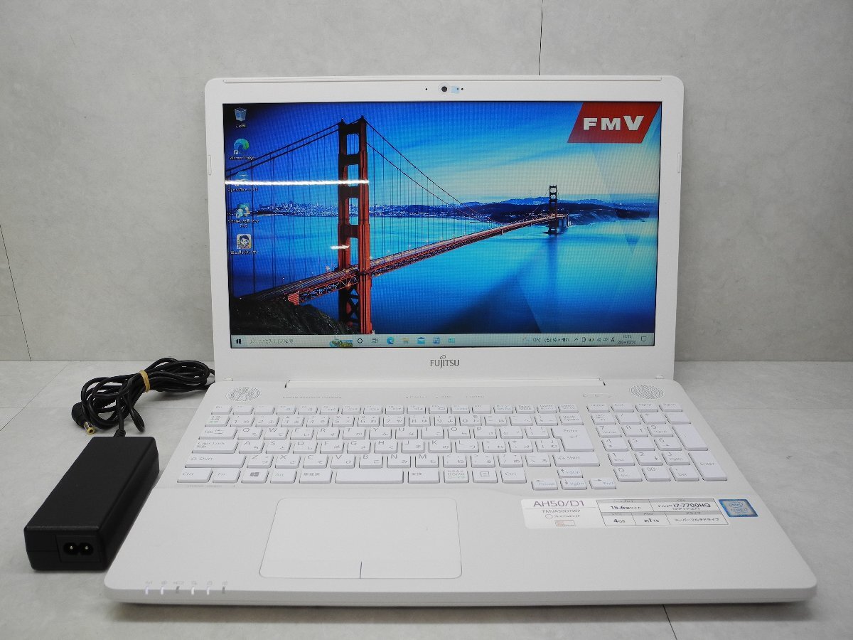 ☆1円☆良好品☆第7世代☆富士通☆LIFEBOOK☆AH50/D1☆Core i7 2.80Hz/4GB/1TB/Sマルチ/無線/カメラ/Office/Windows 10 Home DtoD領域☆_画像1