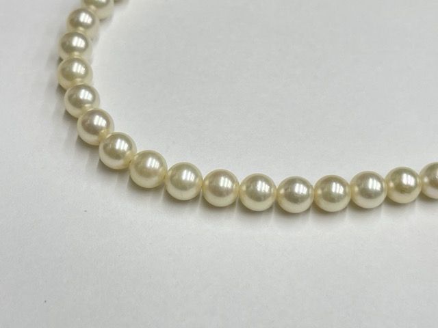 MIKIMOTO 約6mm 真珠ネックレス パール 【中古】 ミキモト 金具シルバー 長さ約34.5cm 重量約20g /57498の画像4