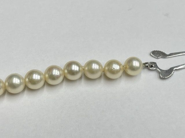 MIKIMOTO 約6mm 真珠ネックレス パール 【中古】 ミキモト 金具シルバー 長さ約34.5cm 重量約20g /57498の画像6