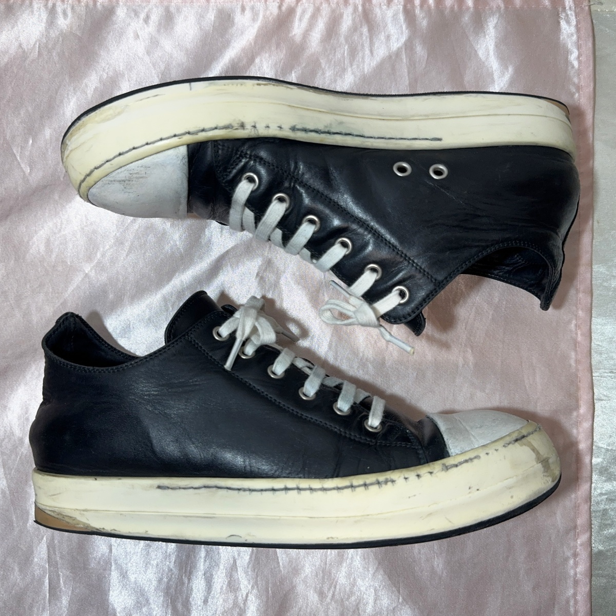 Rick Owens リックオウエンス RAMONES LOW ラモーンズ ローカットスエードレザースニーカー　RU17F98891-LBOP　スニーカーズ　レースアップ_画像9