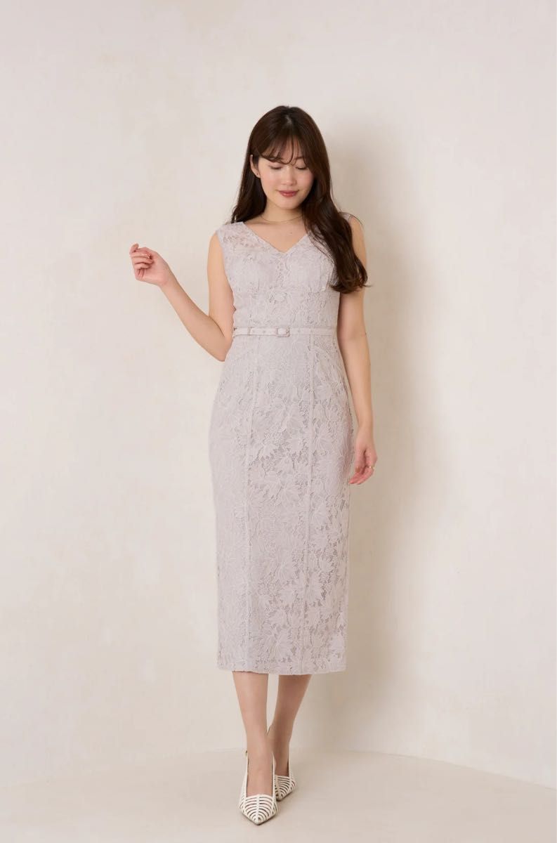 ワンピース Herlipto Waltz Floral Lace Belted Dress Herlipto Waltz Floral Lace Belted Dress