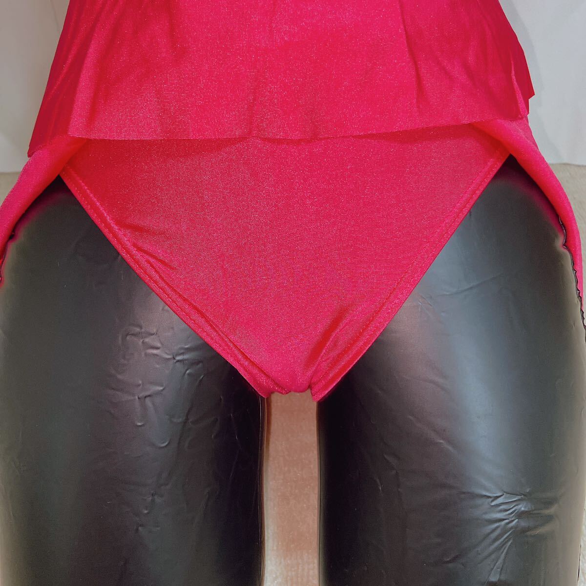 【1円】【未使用】新品　スカート付きレオタード　ピンク　Lサイズ　大きめ　シルエット綺麗　_画像5