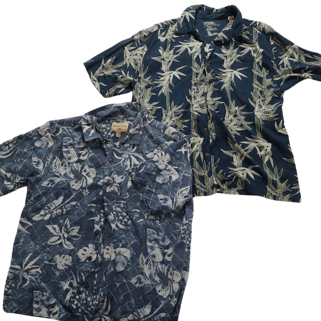 古着卸 まとめ売り シルク系 アロハシャツ 半袖シャツ 10枚セット (メンズ XL ) カラーMIX 開襟シャツ ボックスシルエット MS8710の画像4