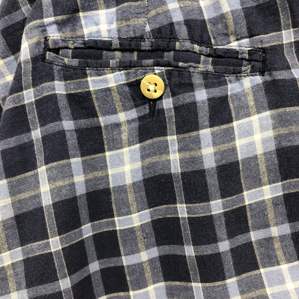 Polo by Ralph Lauren ポロ ラルフローレン TYLER SHORT チノショートパンツ ポロチノ チェック ブルー (メンズ W34) 中古 古着 Q6477_画像3