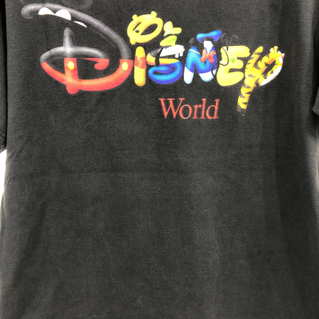 00年代 Disney ディズニー MICKEY INK 半袖Ｔシャツ ロゴ ブラック (メンズ XL相当) 中古 古着 Q6593_画像6