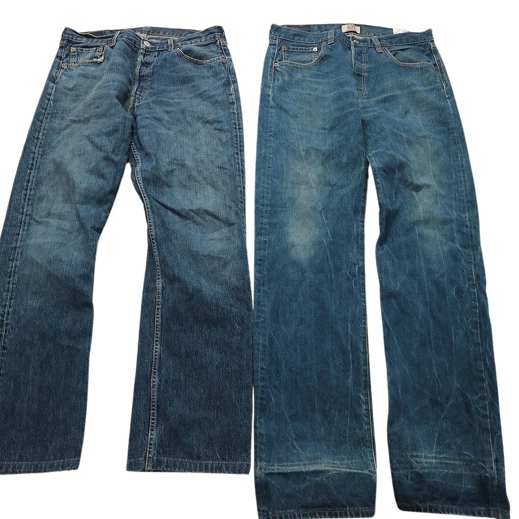  old clothes . set sale Levi's 501 Denim pants 8 pieces set ( men's 34 ) indigo blue strut MS9011 1 jpy start 