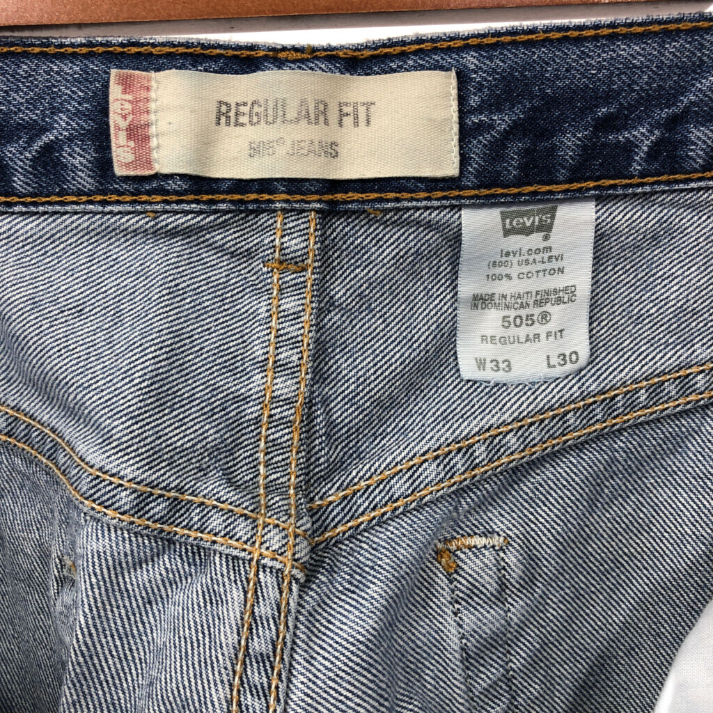 00年代 Levi's リーバイス 505 デニムパンツ アメカジ ブルー (メンズ W33 L30) 中古 古着 Q6938_画像5