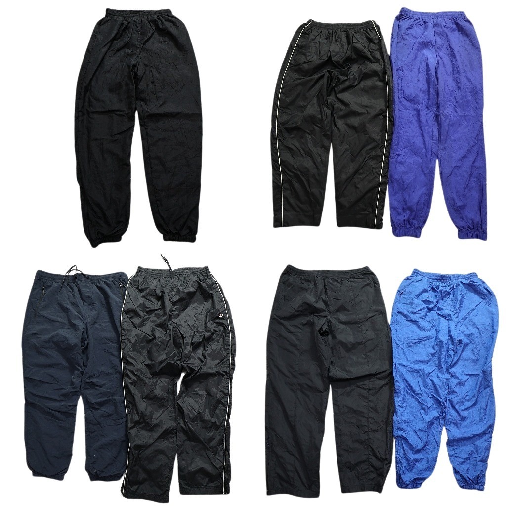 б/у одежда . продажа комплектом брюки 7 шт. комплект ( мужской M /L ) нейлон брюки чёрный синий темно-синий фиолетовый одноцветный MS7458 1 иен старт 