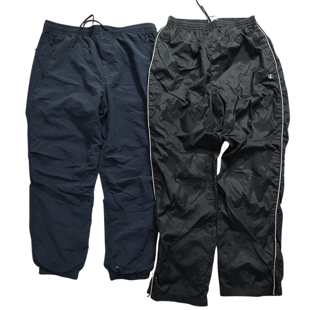  б/у одежда . продажа комплектом брюки 7 шт. комплект ( мужской M /L ) нейлон брюки чёрный синий темно-синий фиолетовый одноцветный MS7458 1 иен старт 