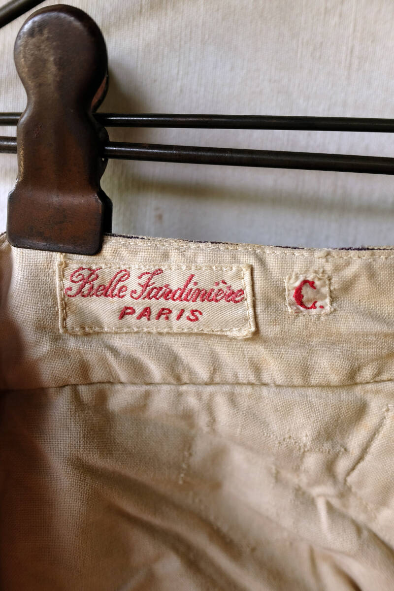 1910\'s 1920\'s France Vintage BELLE JARDINIERE stripe work pants 10s 20s French Vintage Work jacket 