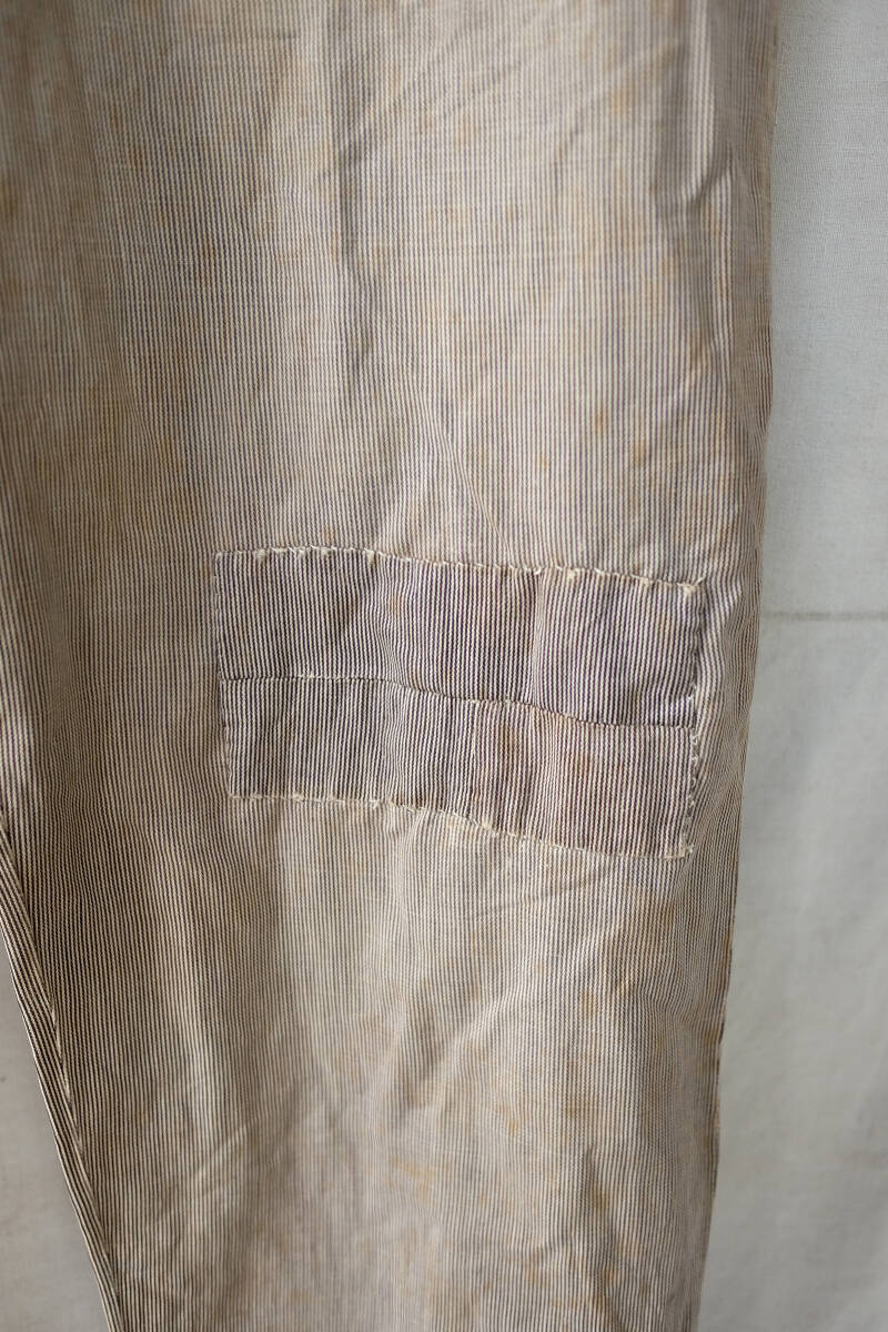 1910\'s 1920\'s France Vintage BELLE JARDINIERE stripe work pants 10s 20s French Vintage Work jacket 
