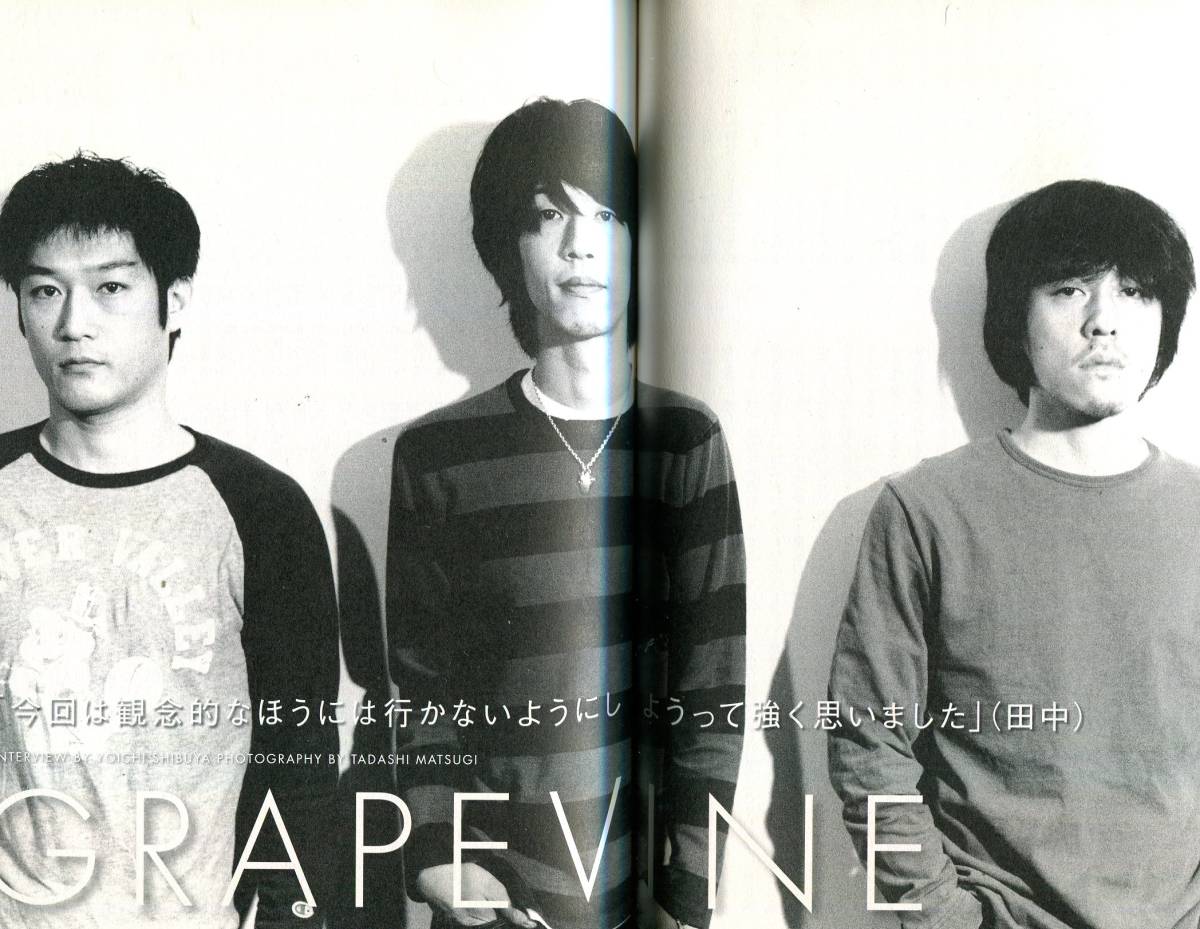 絶版／ GRAPEVINE グレイプバイン 田中和将★観念的なほうには行かないようにしようって強く思いましたインタビュー 14ページ特集★aoaoya_画像2