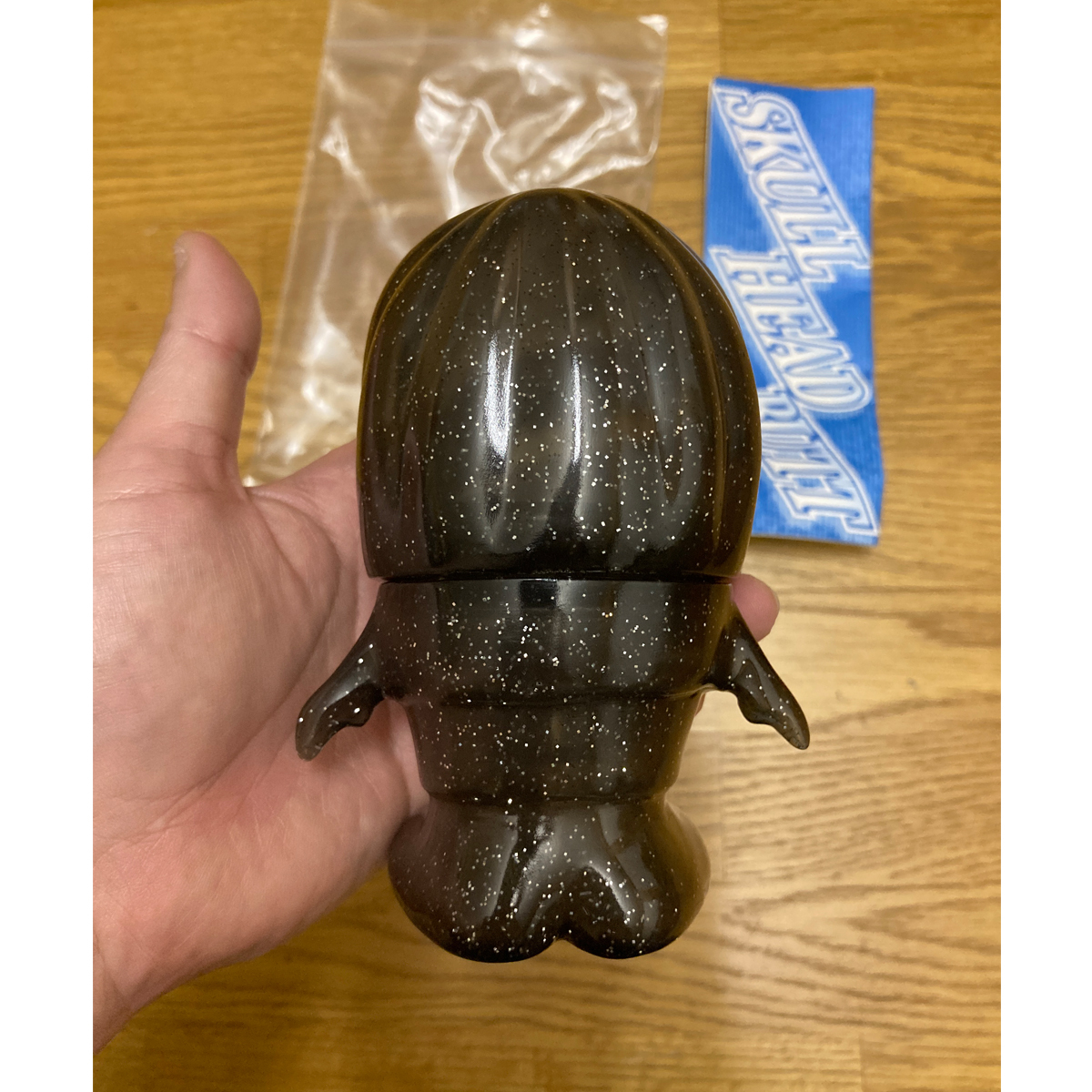 スカルヘッドバット モンスターD　開封済・美品　ソフビ 2007年 マーミット SKULL HEAD BUTT MONSTER-D sofubi オバQ ホビコン vinyl_画像3