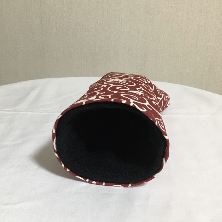 フェアウェイウッド ヘッドカバー ゴルフ ハンドメイド 唐草模様 猫 ゴルフアクセサリー 赤