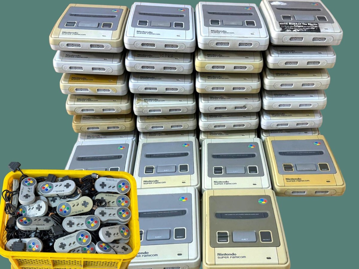 Nintendo| nintendo Nintendo Hsu fami Super Famicom SHVC-001 controller attaching set 30 piece summarize made in Japan 