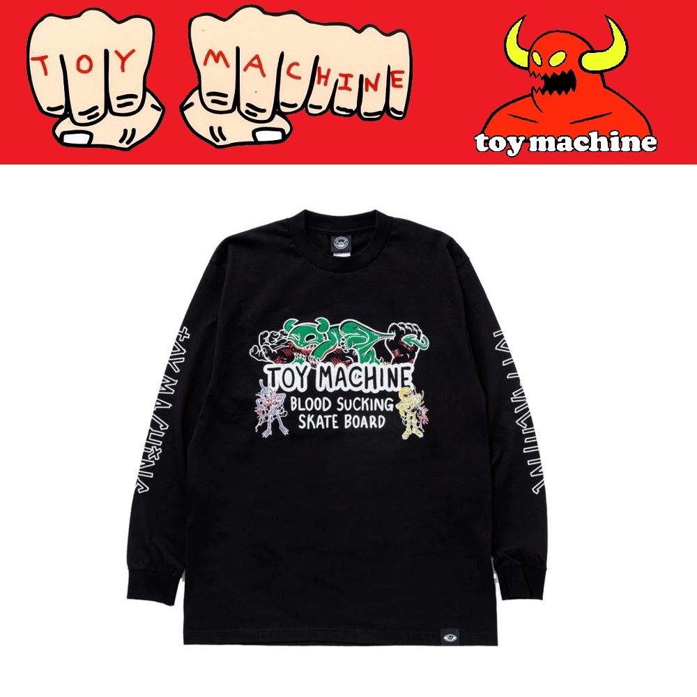 【 TOYMACHINE 】LIVING TOY - DEVIL CAT LONG TEE トイマシーン BLACK_画像1