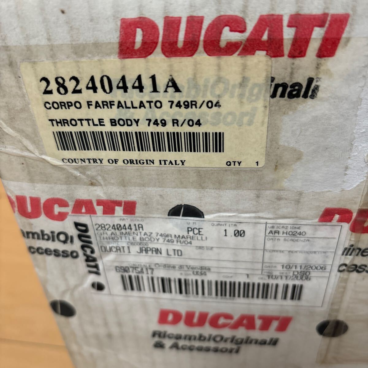 ドゥカティ749R新品インジェクター、スロットルボディーの画像5