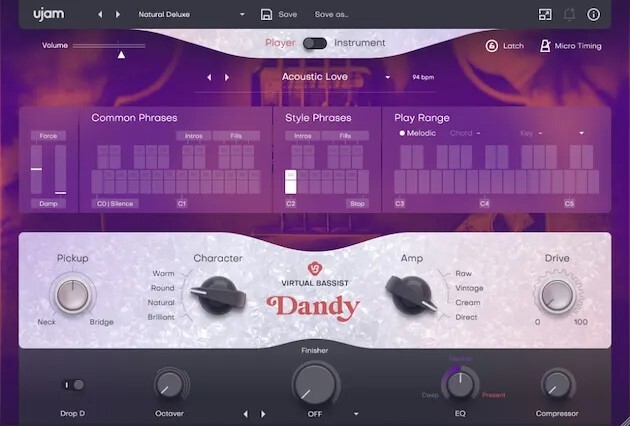 ujam Virtual Bassist DANDY(未登録正規ライセンス)_画像2