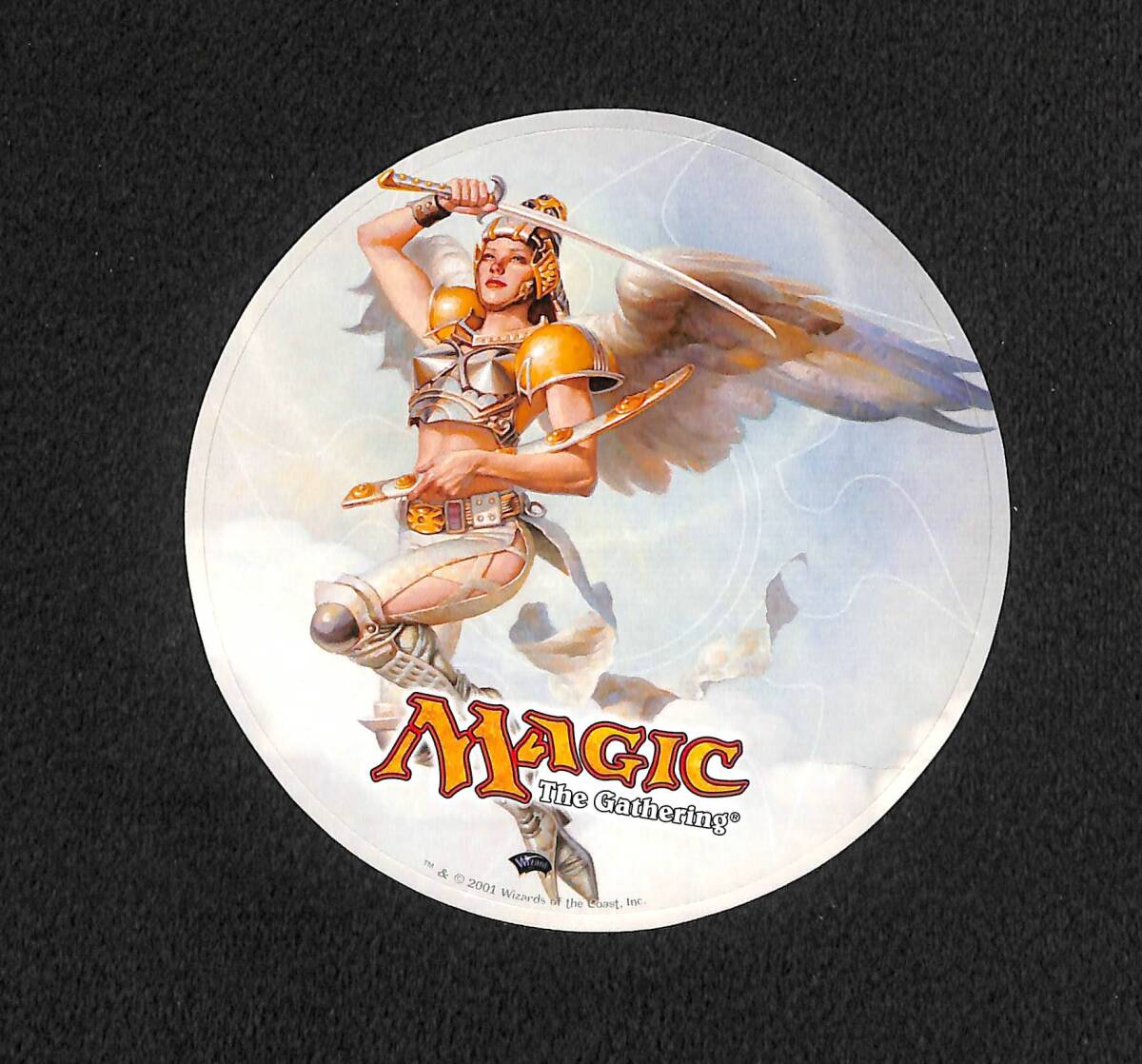 貴重・希少・未使用品　　MTG 2001 マジック・ザ・ギャザリング 　天使、含む５枚セット　丸形ステッカー 　シール