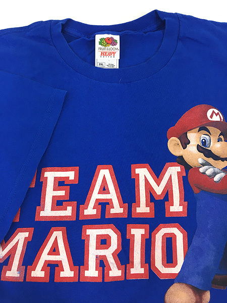 古着 Nintendo 任天堂 Super Mario マリオ ゲーム キャラクター Tシャツ XXL 古着_画像4