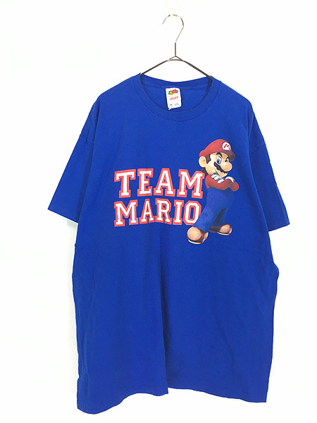 古着 Nintendo 任天堂 Super Mario マリオ ゲーム キャラクター Tシャツ XXL 古着_画像1