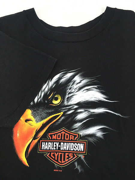 古着 00s USA製 HARLEY DAVIDSON イーグル シールド&バー Tシャツ XL 美品!! 古着_画像4