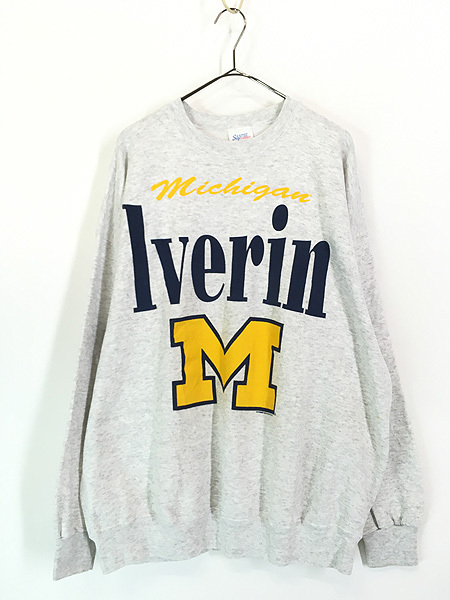 古着 80s USA製 Michigan WOLVERINES カレッジ アメフト スウェット トレーナー XXL 古着_画像1