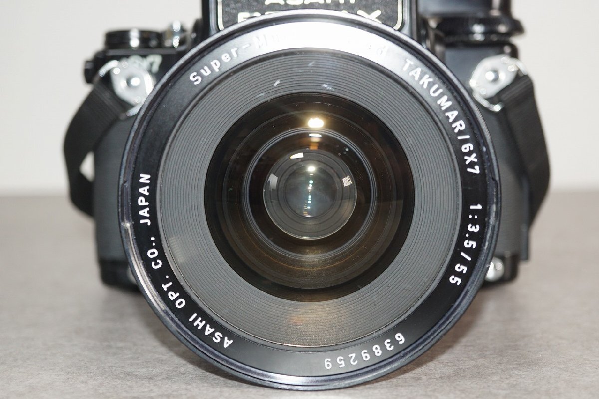 [QS][E4319680] PENTAX ペンタックス 6X7 フィルムカメラ TAKUMAR/6X7 1:3.5/55 Super-Multi-Coated レンズ付き_画像2