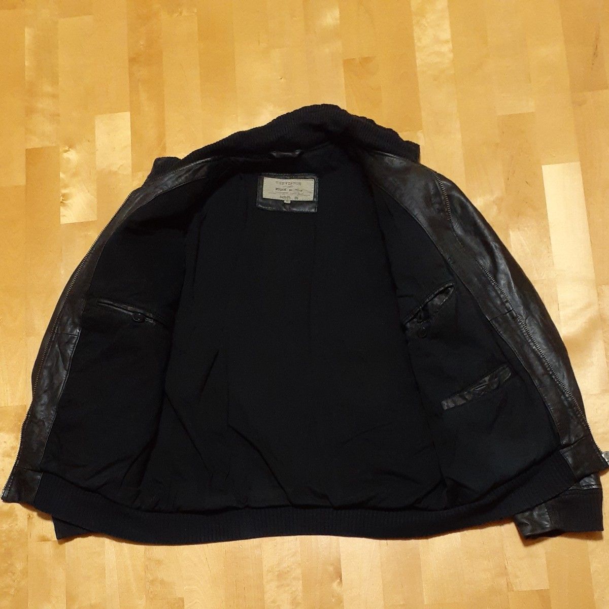 CHEVIGNON 57 Vintage シングルライダースジャケット羊革 表記L CHEVIGNON 57 Vintage シングルライダースジャケット羊革 表記L