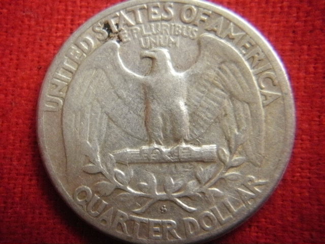 ♭世界の銀貨　UNITED STATES QUARTERS (WASHINGTON) 1950-S/1952- (90% silver)　外径約24.2㎜/24.15㎜　総量目約12.43g　中古並品～_画像5