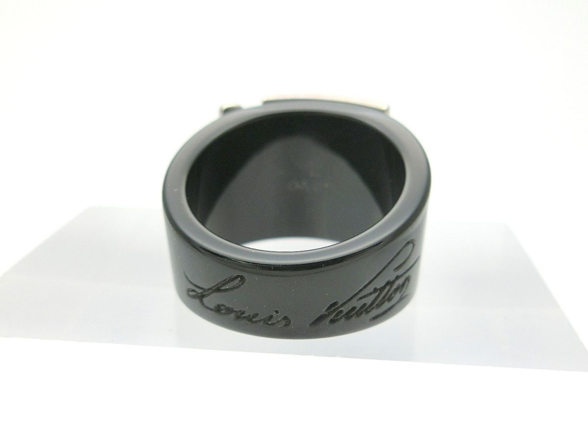1000 иен старт кольцо кольцо LOUIS VUITTON Louis Vuitton балка g блокировка mi-L GA0192 черный × серебряный пластик аксессуары 3 C201