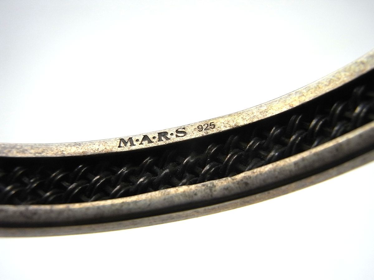 1000円スタート バングル M.A.R.S マーズ シルバー コンポジット トキ M5406B 925刻印 総重量約24.7g メッシュ シルバー WHO E①939_画像10