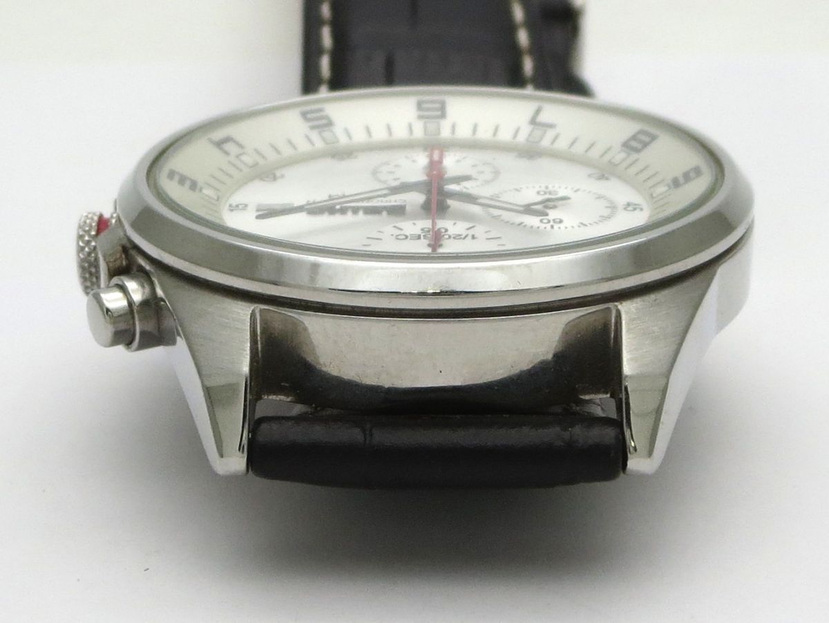 1000円スタート 腕時計 SEIKO セイコー 7T92-0MF0 クオーツ QZ クロノグラフ 100M シルバー文字盤 ラウンド メンズ WHO D60031の画像6