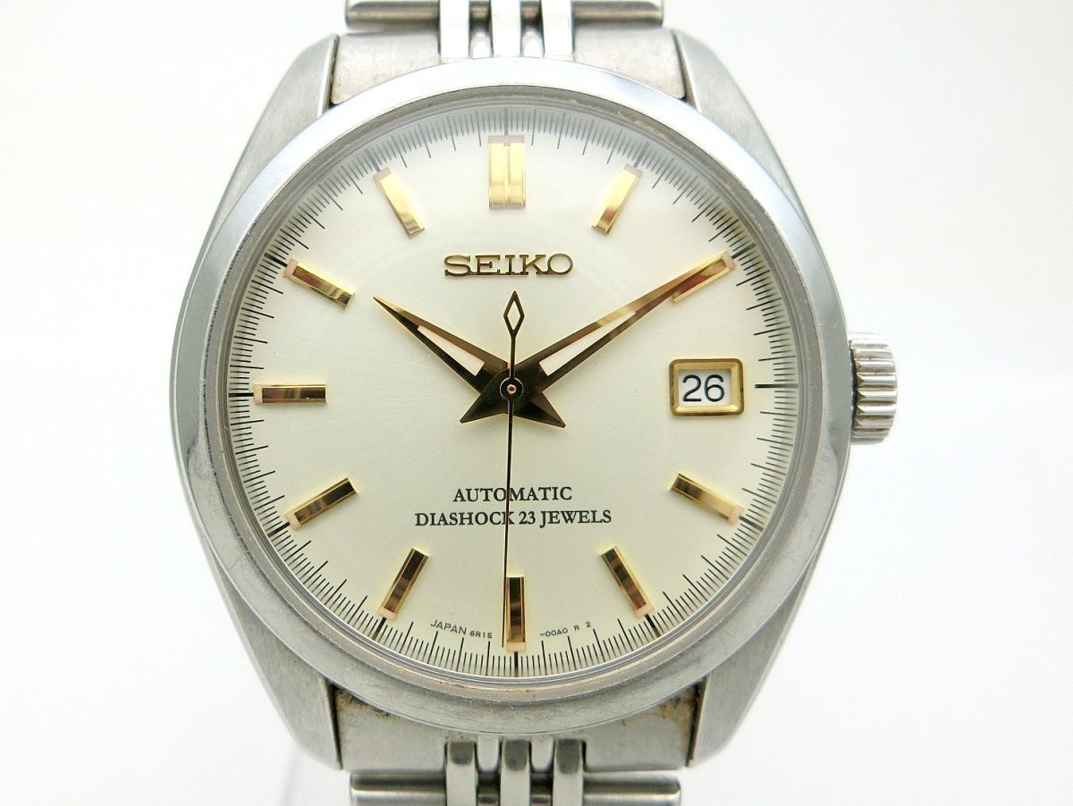 1000円スタート 腕時計 SEIKO セイコー スピリット メカニカル 6R15-00A0 自動巻 AT 23石 裏スケ デイト メンズ WHO D208_画像1