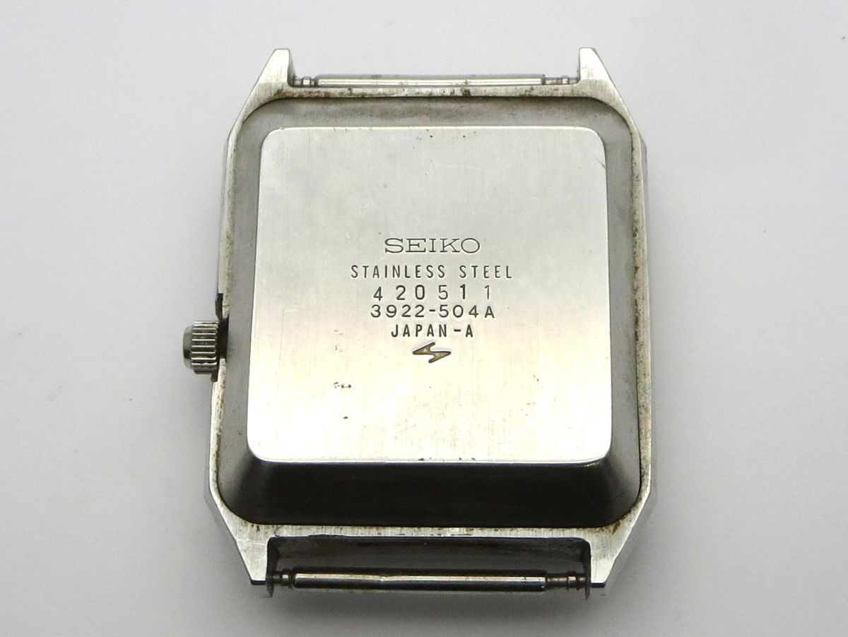 1000円スタート 腕時計 フェイスのみ SEIKO セイコー V.F.A. セコンドフラッシュ 3922-504A クオーツ QZ デイト ブルー文字盤 3 D60021の画像4