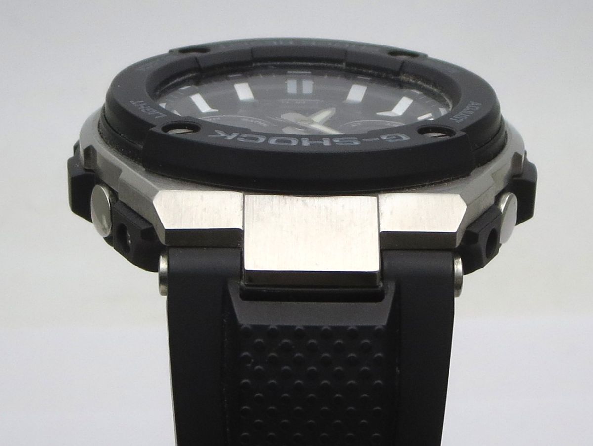 1000円スタート 腕時計 CASIO カシオ G-SHOCK G-STEEL 5524 GST-W300 電波ソーラー マルチバンド6 アナデジ ブラック文字盤 3 E60023_画像7