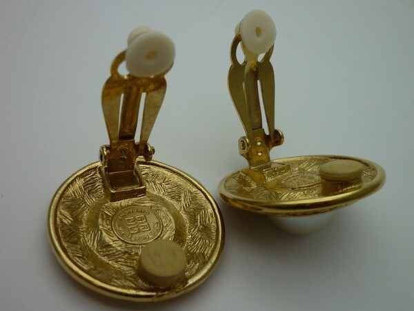 1000 jpy start earrings 4 point summarize GIVENCHYji van si. Gold Logo clip type Givenchy lady's accessory 4 E709