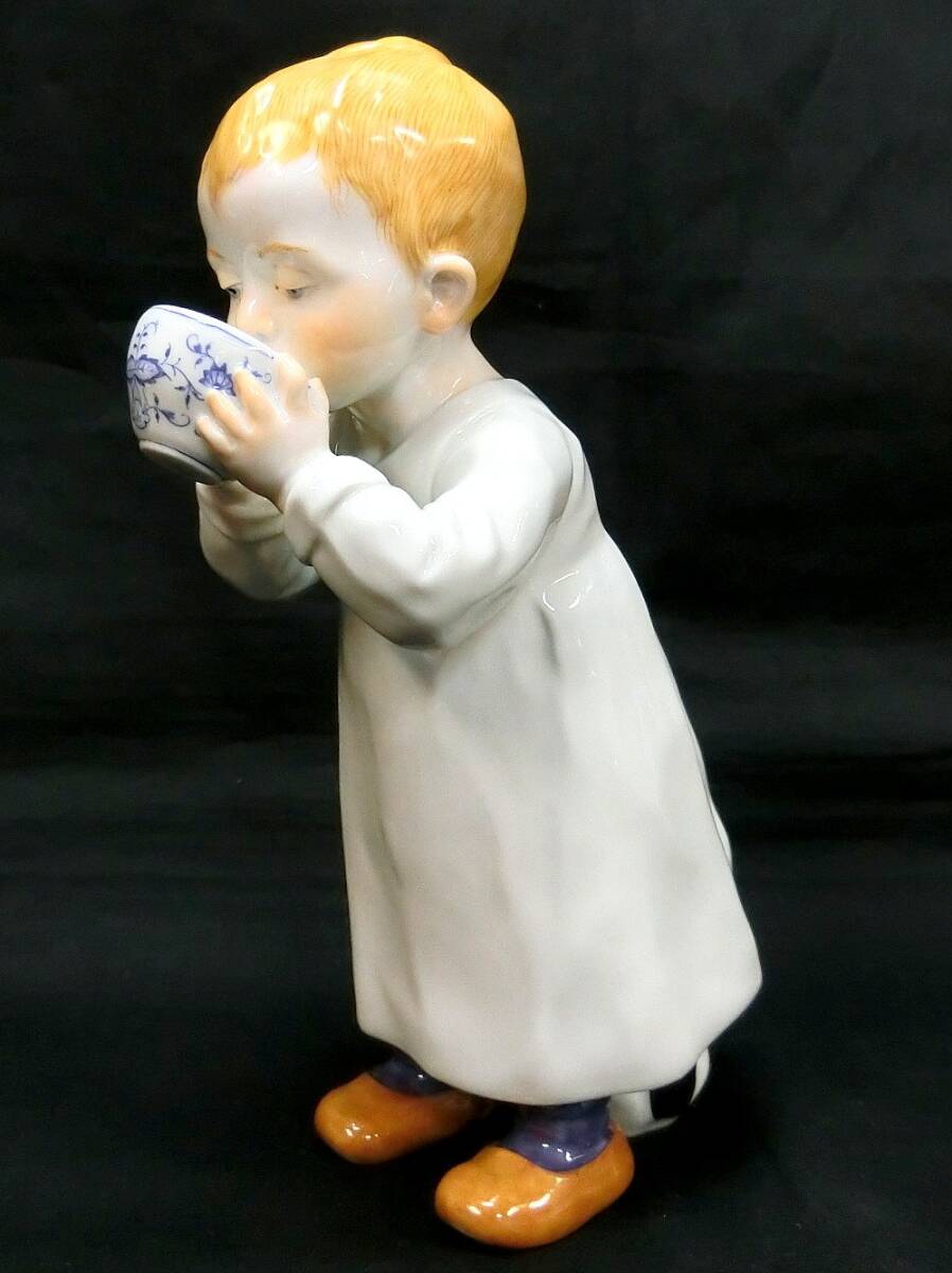 1000 иен старт figyu Lynn Meissen Meissen #73364hen che ru. ребенок серии молоко . пить ребенок керамика кукла запад прикладное искусство украшение 4 D211
