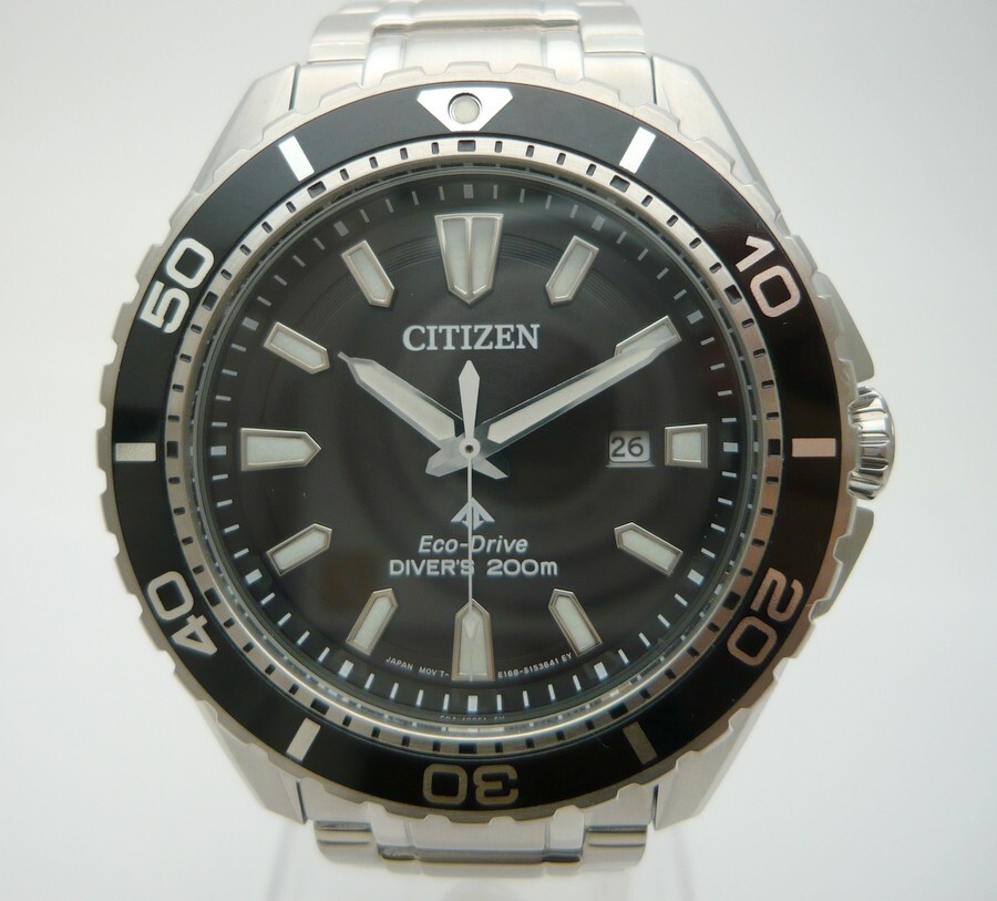 1000円スタート 腕時計 CITIZEN シチズン PROMASTER プロマスター エコドライブ E168-S111501 ソーラーQZ デイト ダイバーズ200m 3 D10002の画像1
