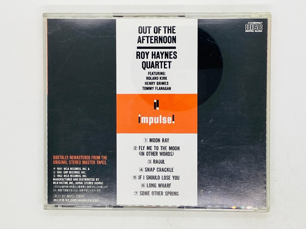 即決CD ロイ・ヘインズ Roy Haynes Quartet / アウト・オブ・ジ・アフタヌーン Out Of The Afternoon Impulse! MVCI-23047 N04_画像2