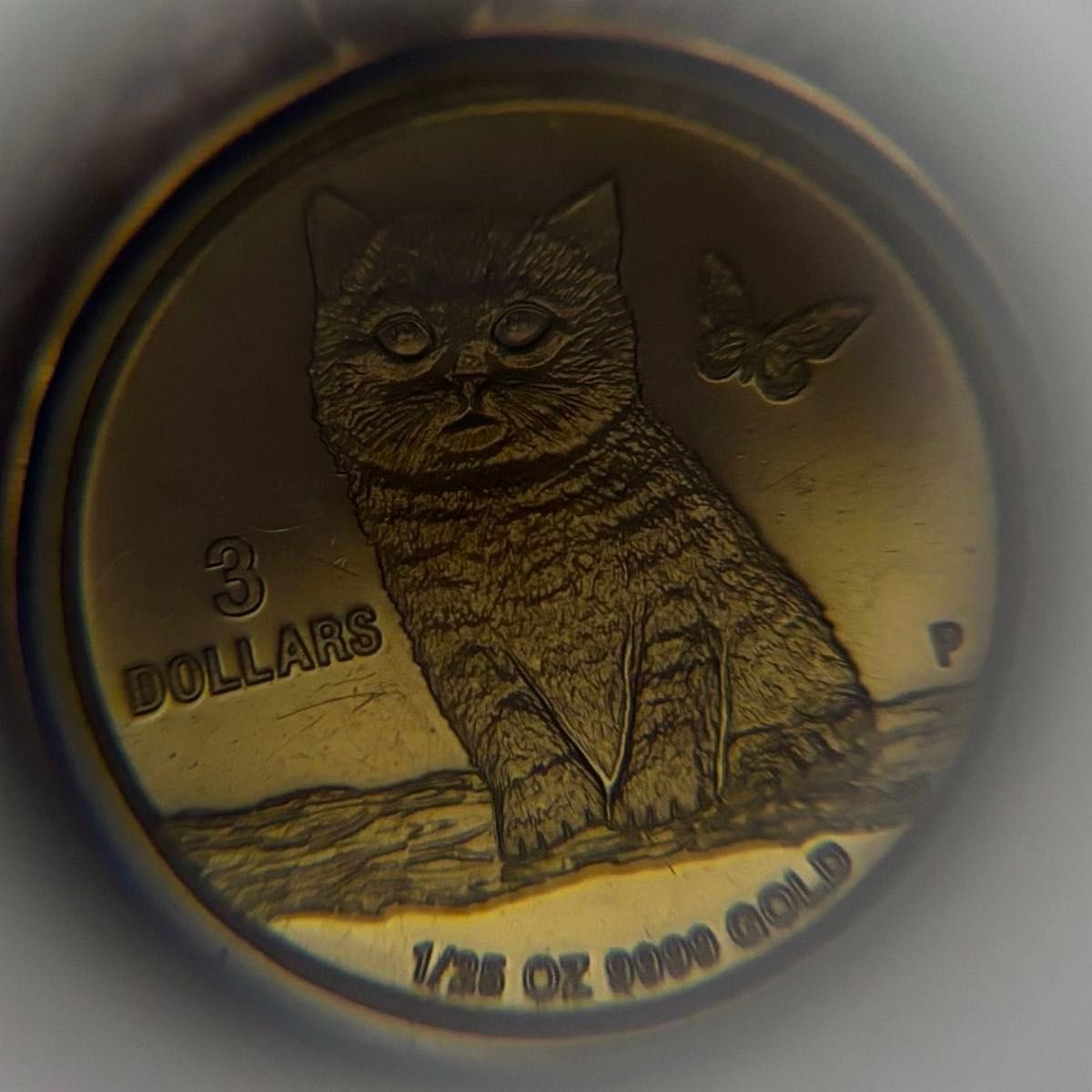 ツツミ　K24YG K18YGコインペンダント　猫金貨 エリザベス女王 ツバル ネコ  キャット 1/25オンス 2020年　純金